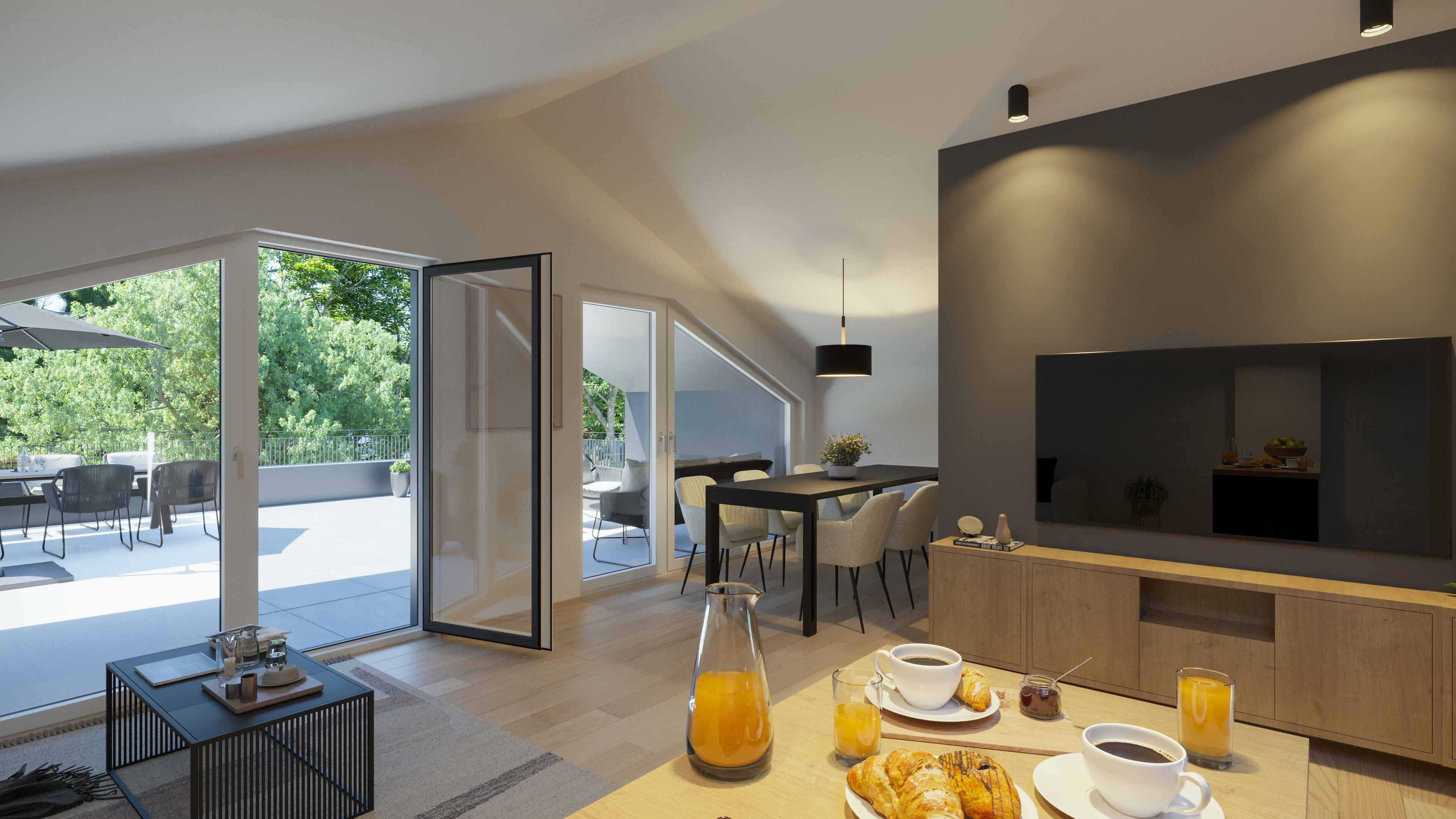 Friedberger Strae Bad Homburg Residential Exterior & Interior Rendering 3D Render, Digital Artwork by gmsvision