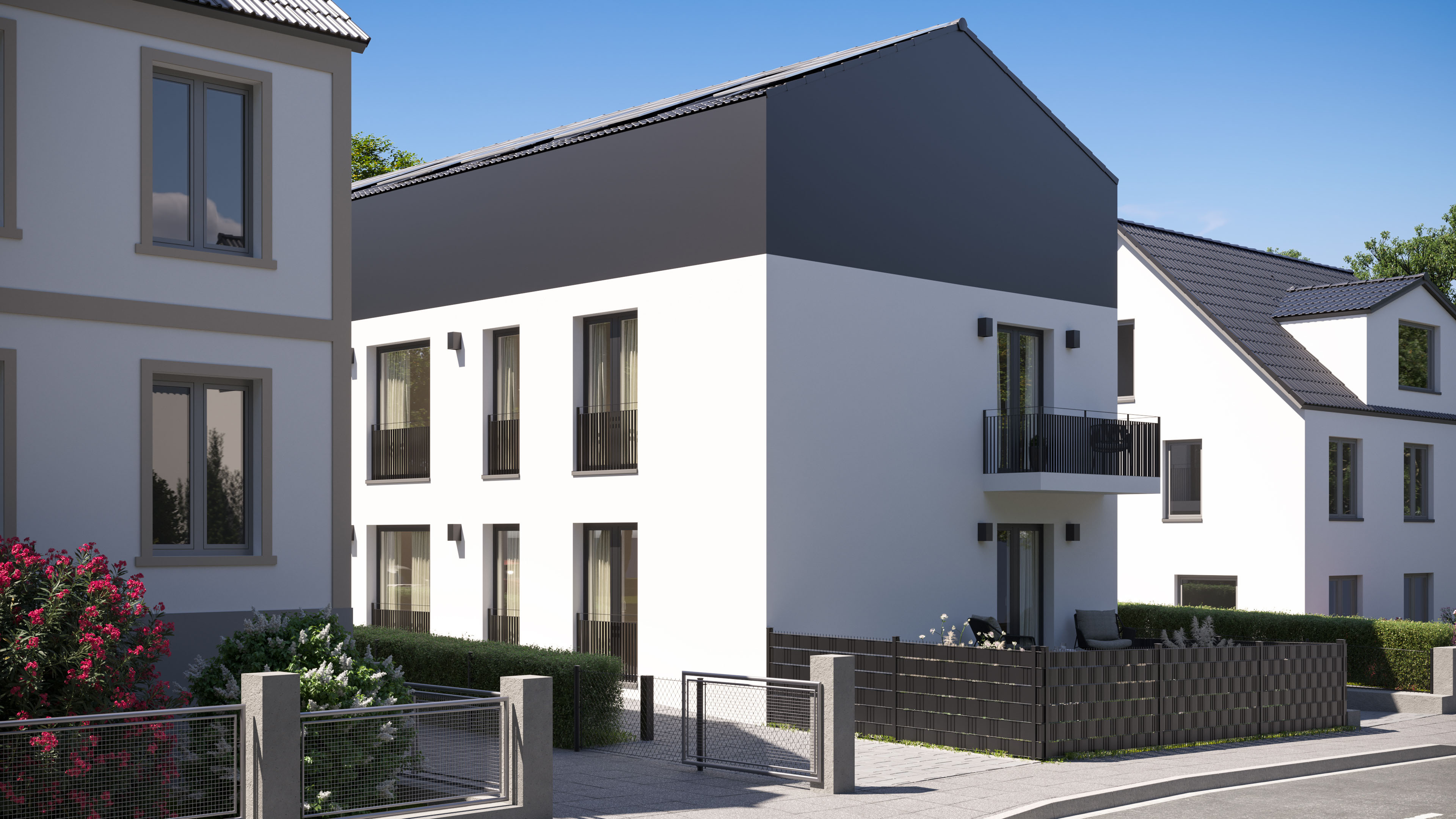 Friedberger Strae Bad Homburg Residential Exterior & Interior Rendering 3D Render, Digital Artwork by gmsvision