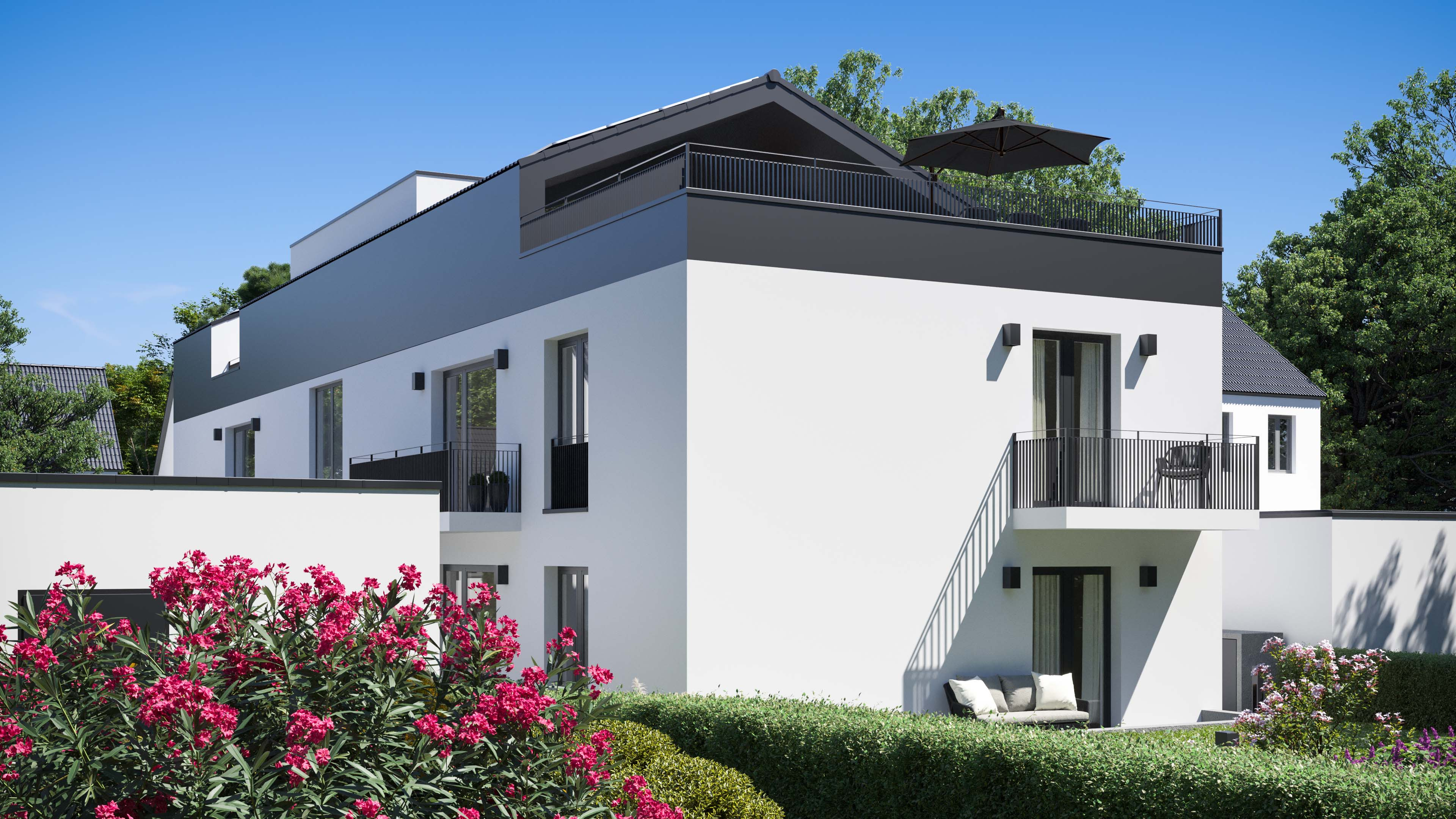 Friedberger Strae Bad Homburg Residential Exterior & Interior Rendering 3D Render, Digital Artwork by gmsvision