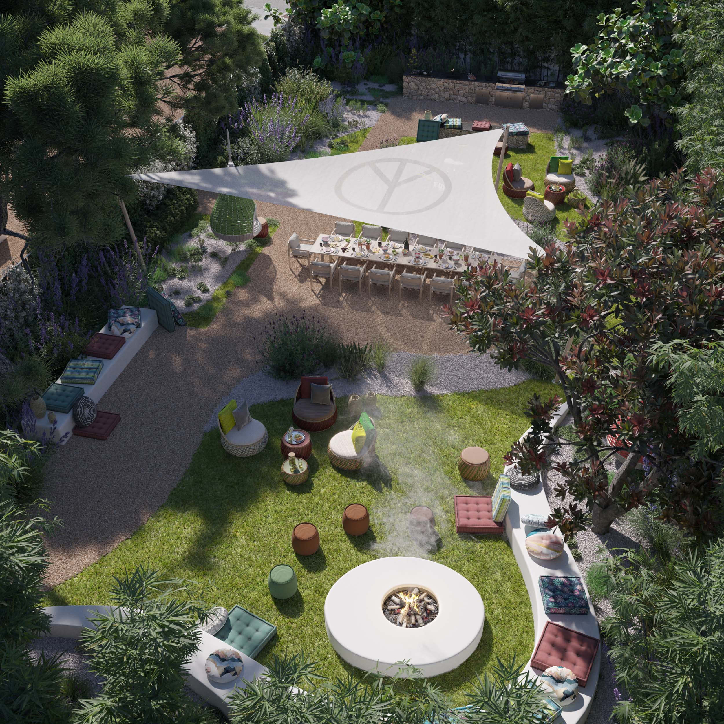 Hippiements Ibiza Apartment Development at Playa den Bossa 3D Visualization 3D Render, Digital Artwork by gmsvision