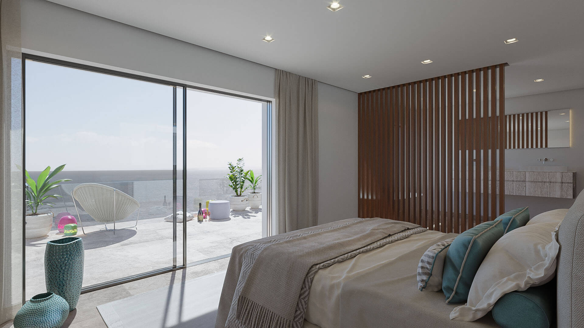 Hippiements Ibiza Apartment Development at Playa den Bossa 3D Visualization 3D Render, Digital Artwork by gmsvision