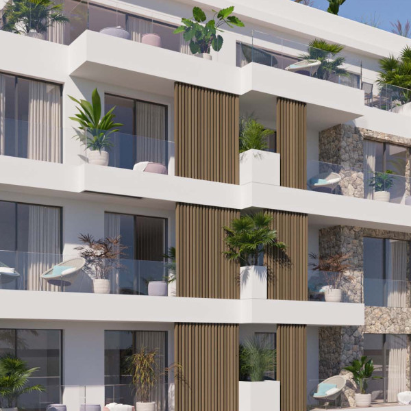 Hippiements Ibiza  Apartment Development at Playa den Bossa 3D Visualization