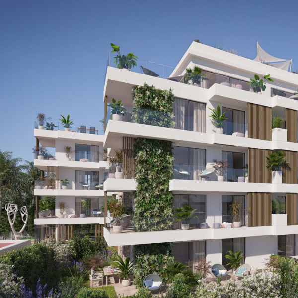 Hippiements Ibiza Apartment Development at Playa den Bossa 3D Visualization
