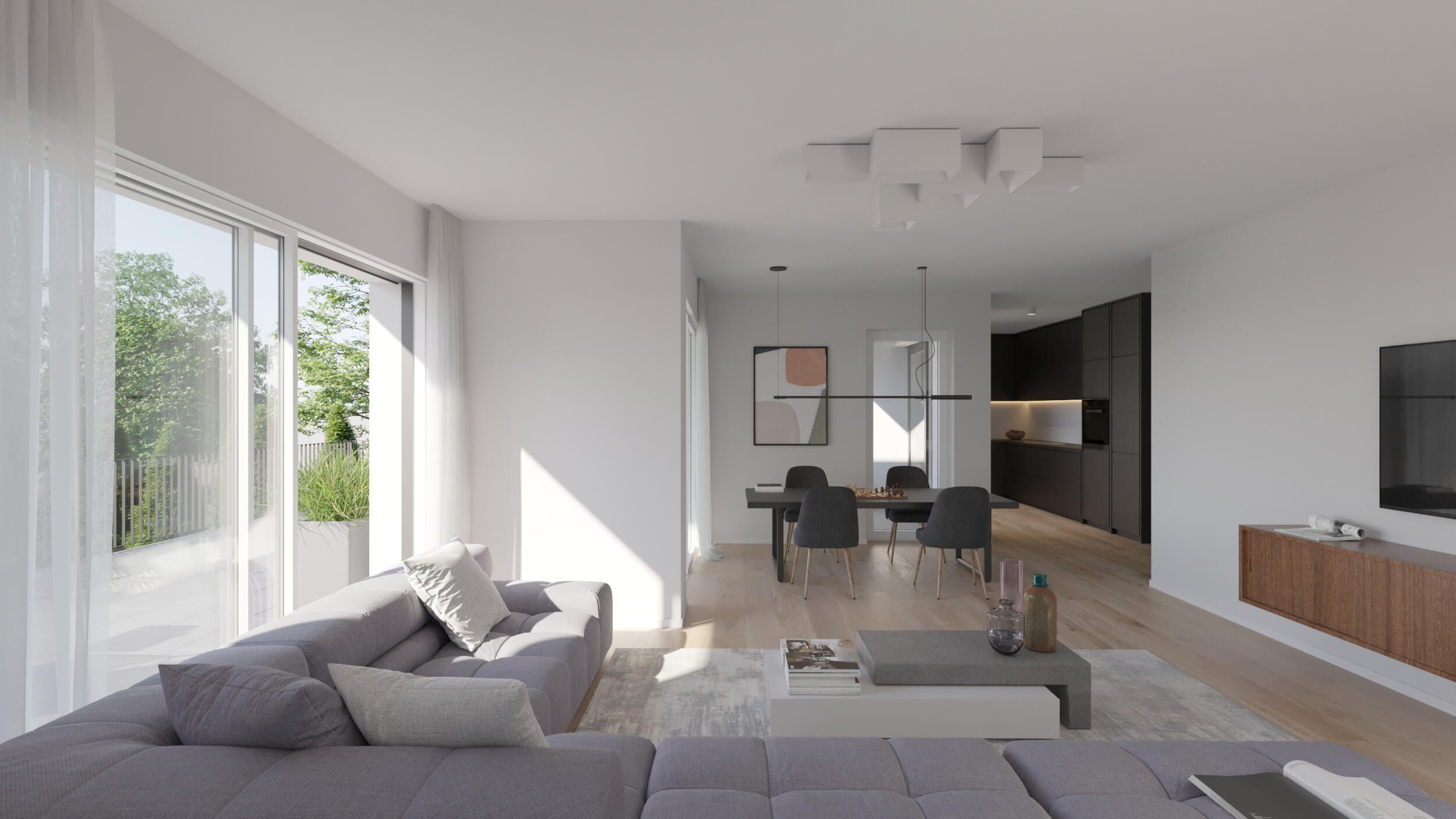 In den Nussgrten Bad Nauheim  New-Build Apartments 3D Visualization 3D Render, Digital Artwork by gmsvision