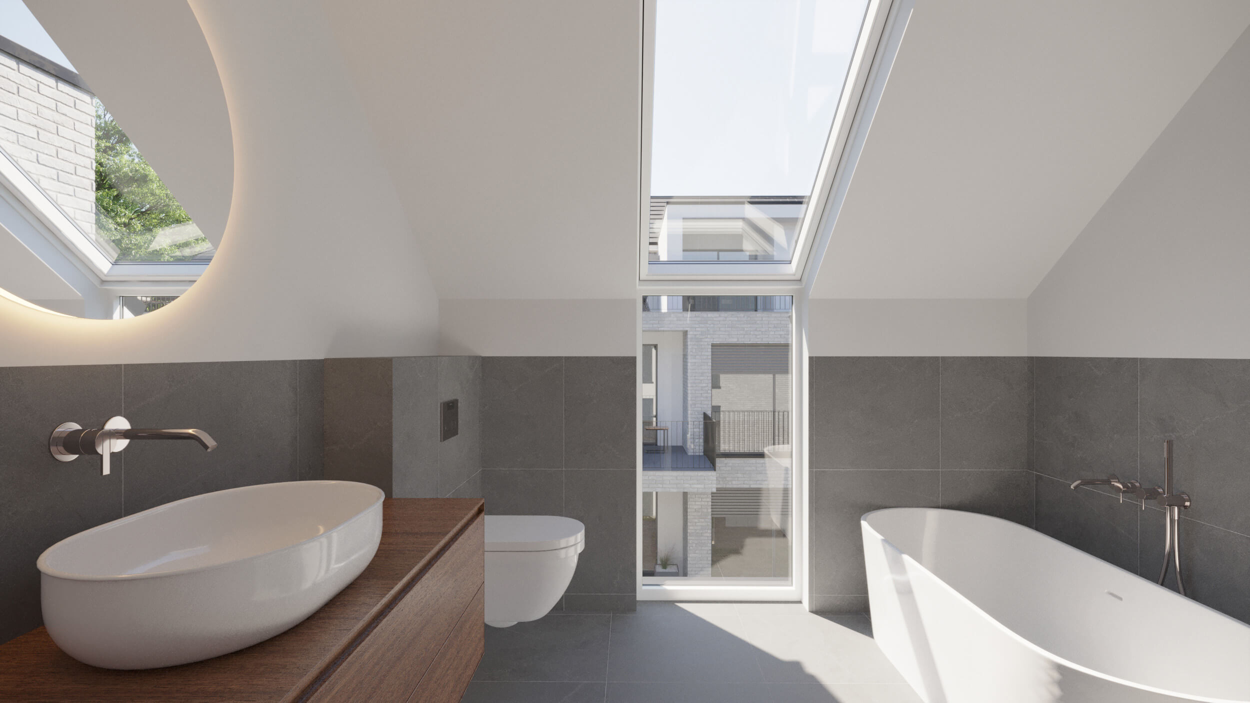In den Nussgrten Bad Nauheim New-Build Apartments 3D Visualization 3D Render, Digital Artwork by gmsvision