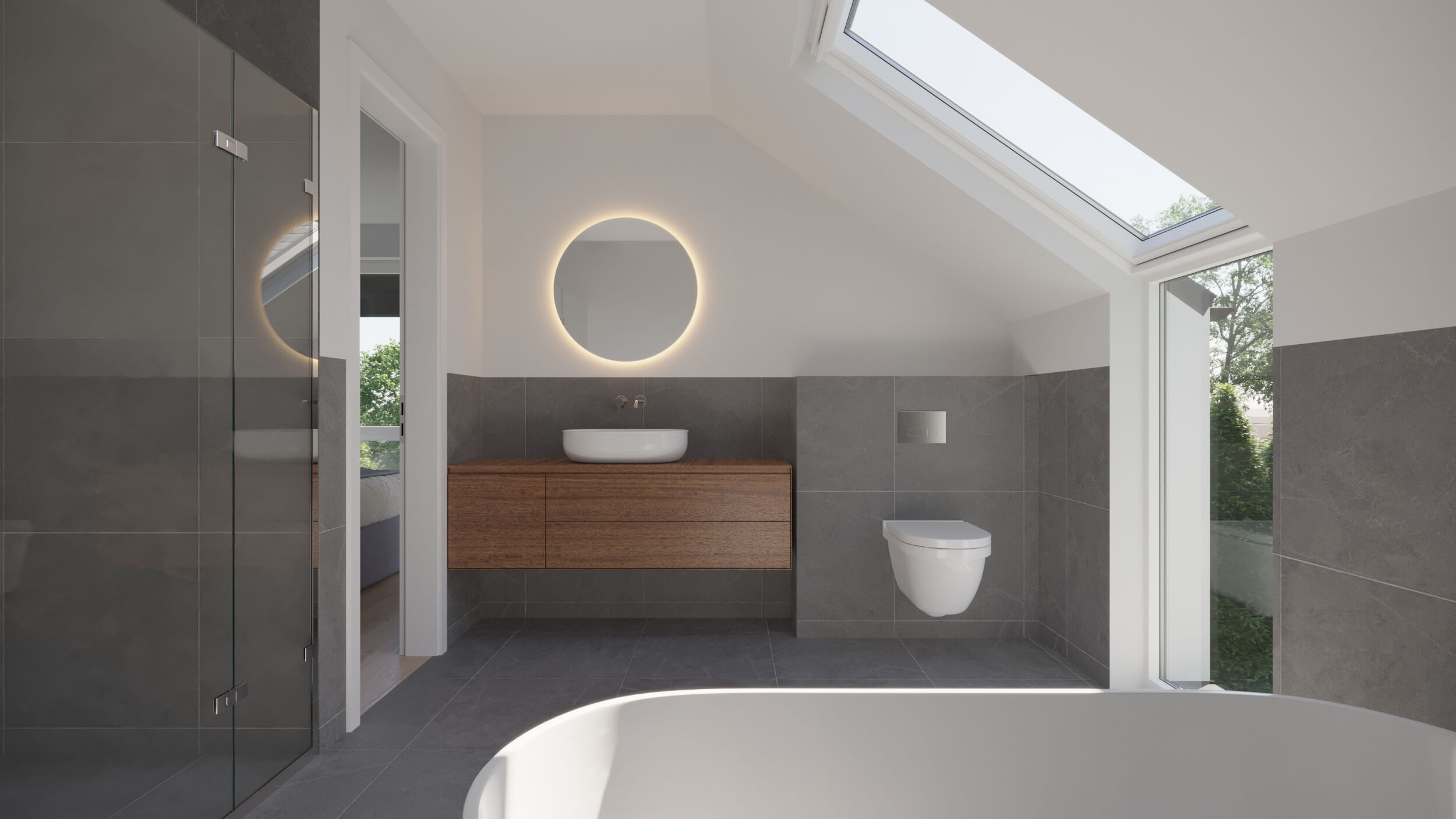 In den Nussgrten Bad Nauheim New-Build Apartments 3D Visualization 3D Render, Digital Artwork by gmsvision
