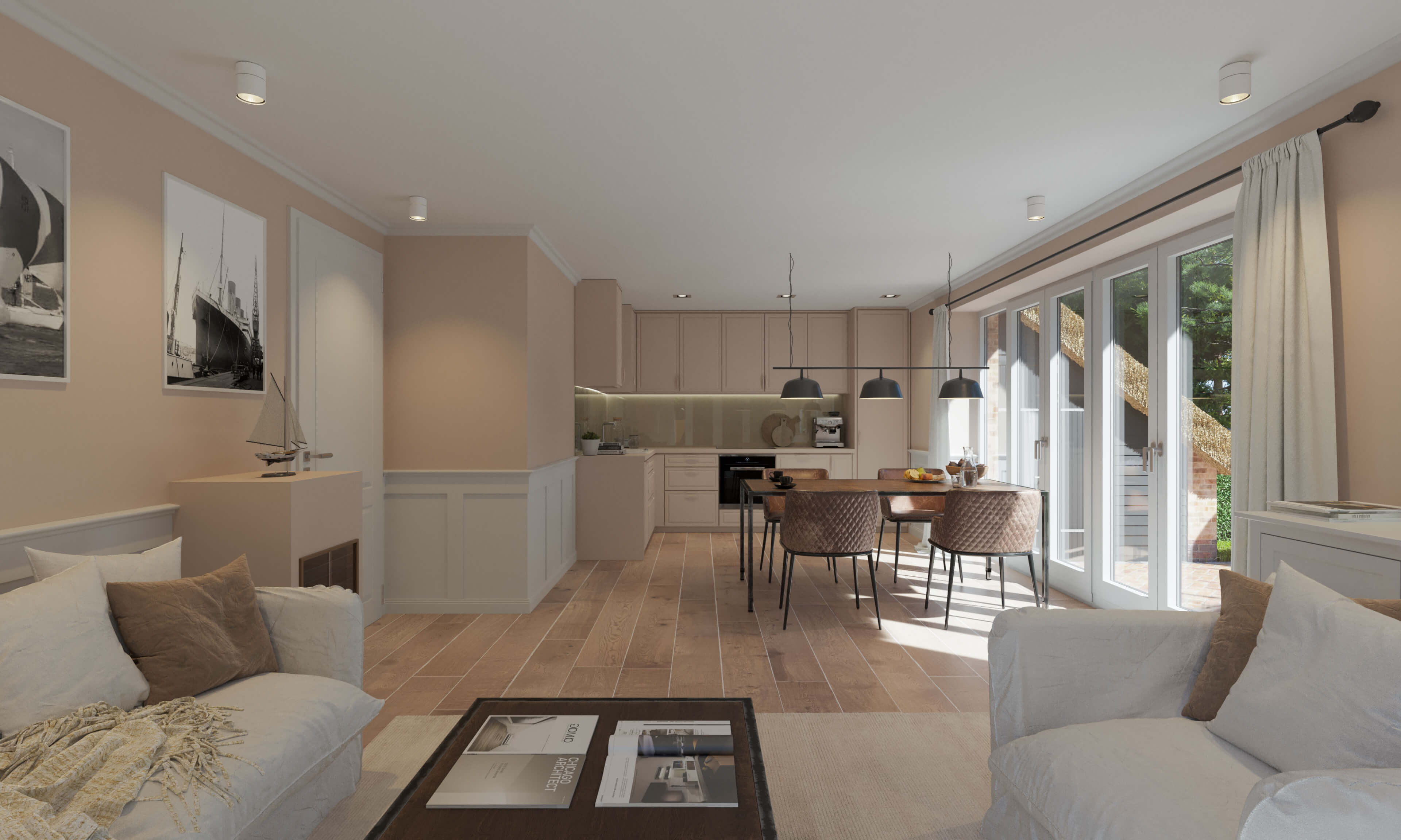 Klaus-Groth-Weg Norderstedt Thatched Roof Country House Real Estate CGI 3D Render, Digital Artwork by gmsvision