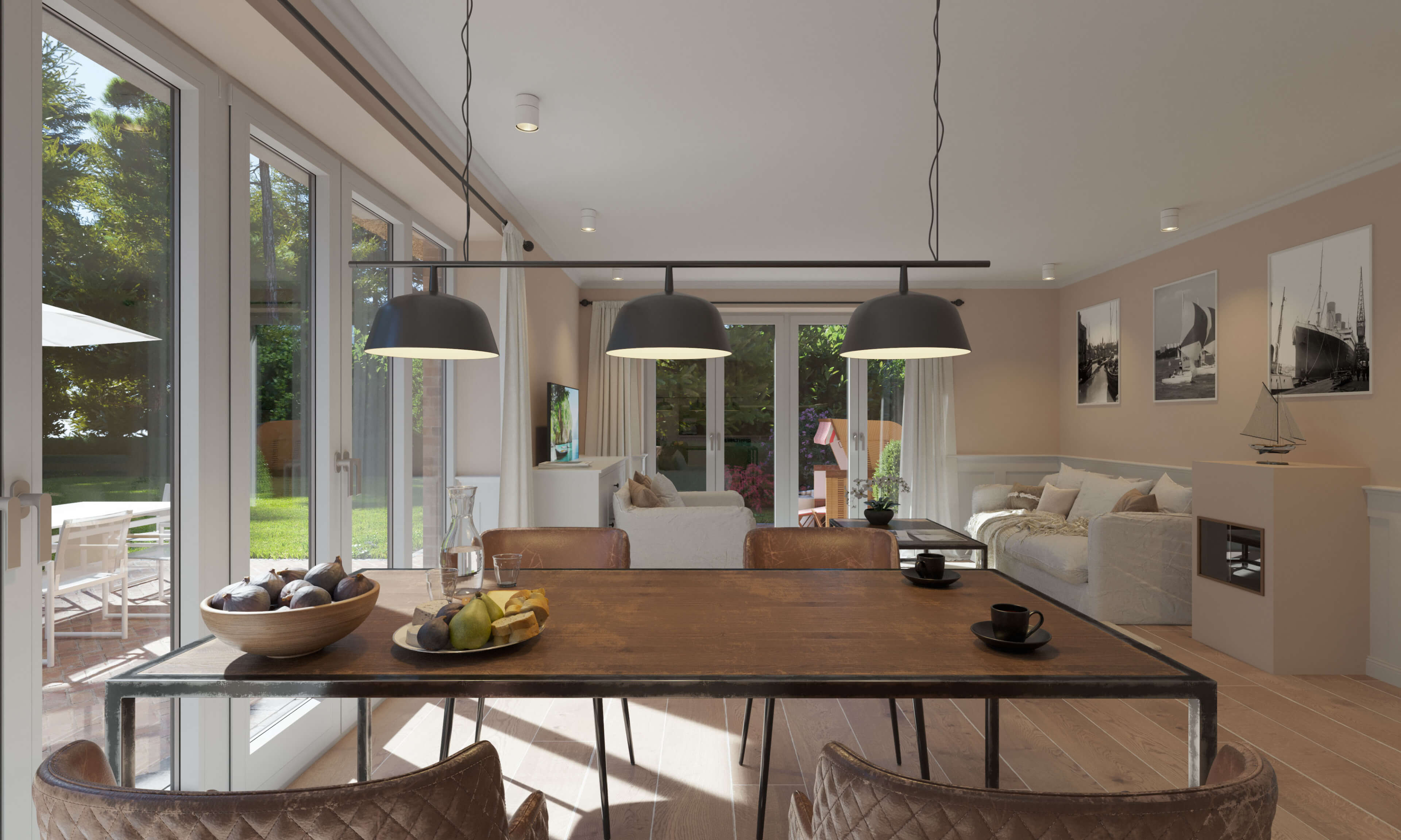 Klaus-Groth-Weg Norderstedt Thatched Roof Country House Real Estate CGI 3D Render, Digital Artwork by gmsvision