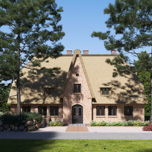 Klaus-Groth-Weg Norderstedt  Thatched Roof Country House Real Estate CGI