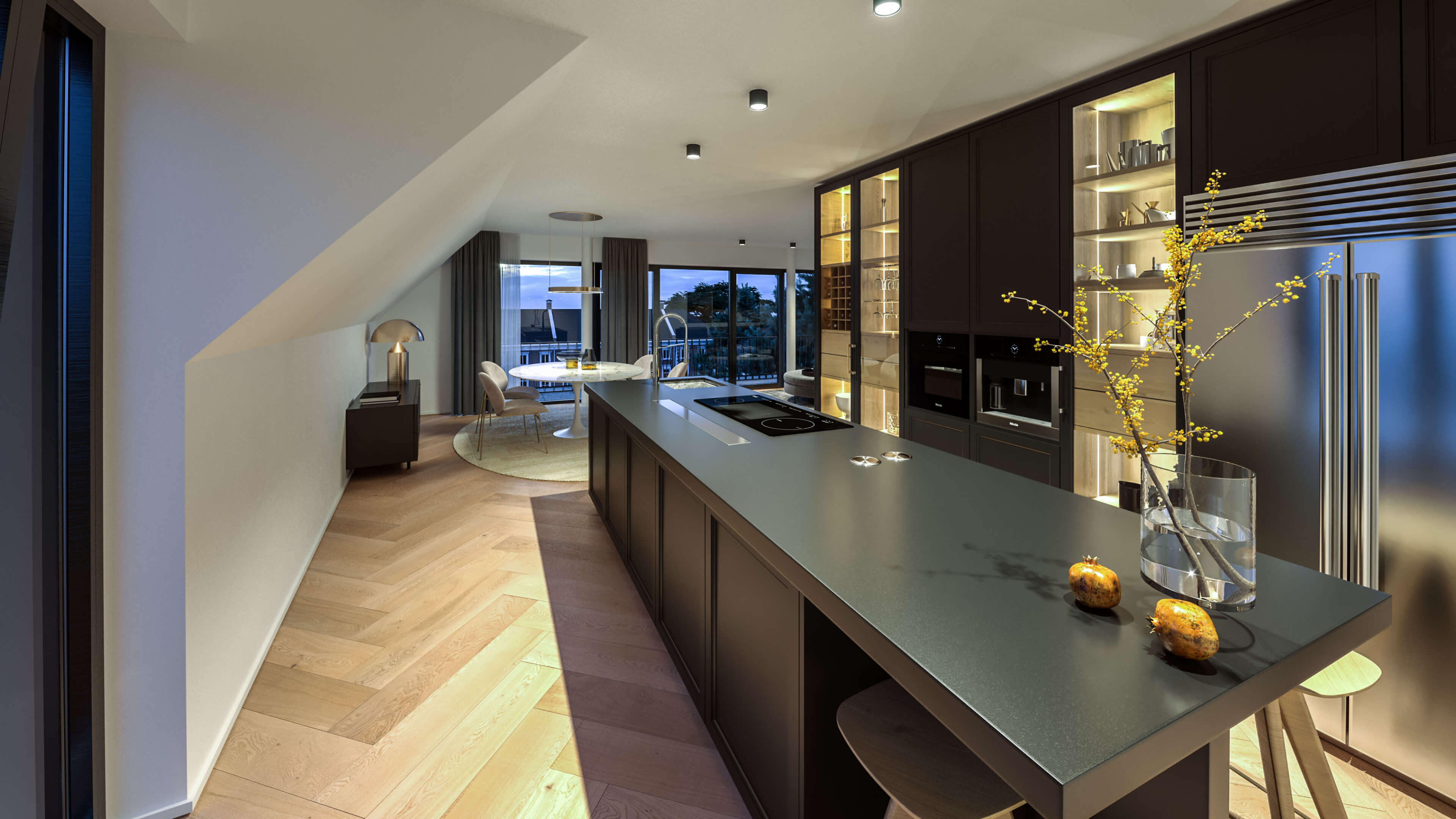 Leutascher Strae Munich Apartment Building CGI Faade & Interior Views 3D Render, Digital Artwork by gmsvision