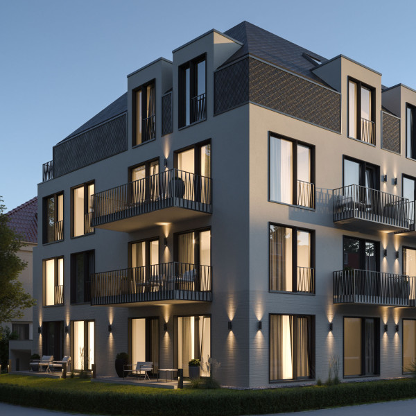 Leutascher Strae Munich  Apartment Building CGI Faade & Interior Views