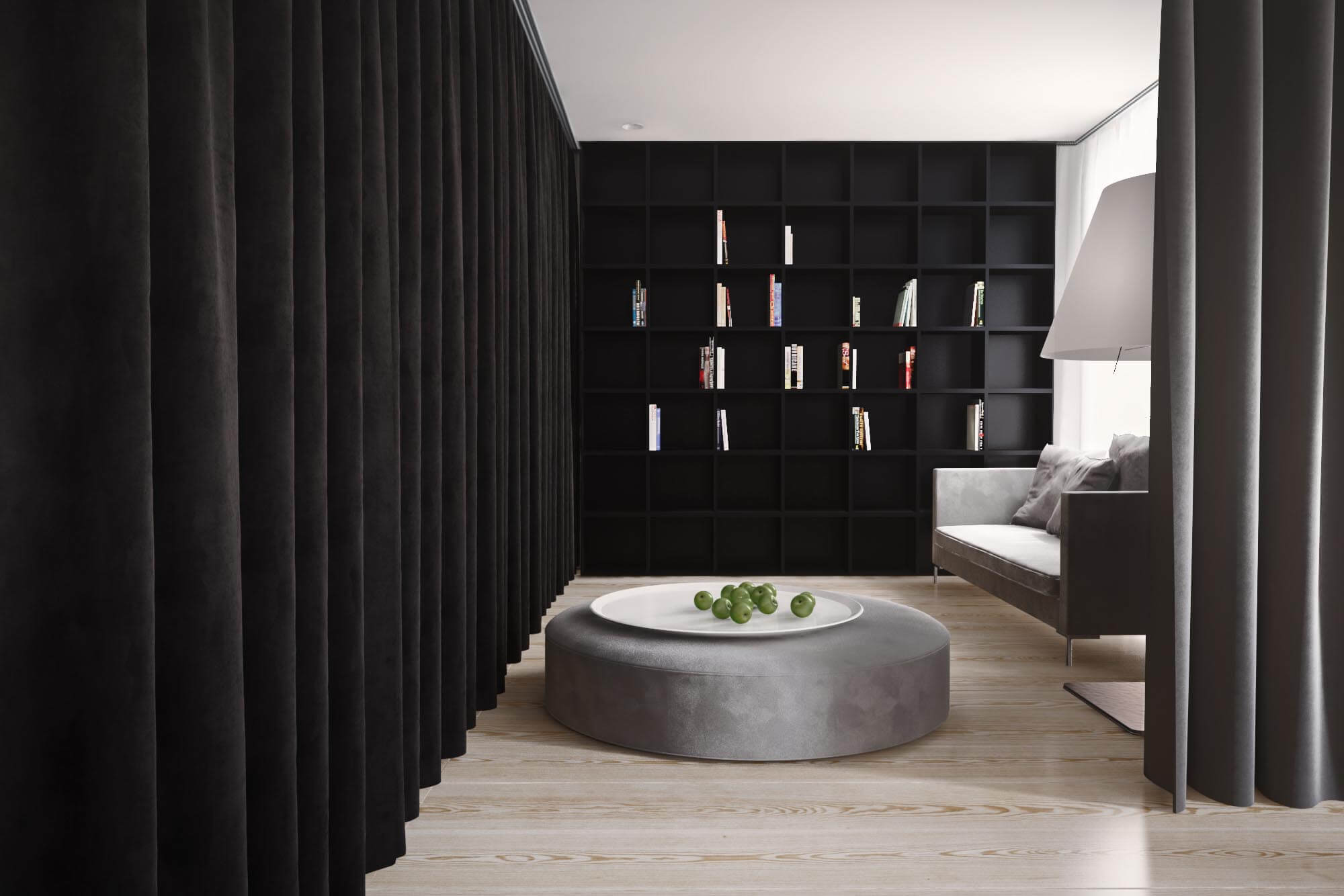 Minimalist Interior Design Berlin Photorealistic Living & Dining Room CGI 3D Render, Digital Artwork by gmsvision