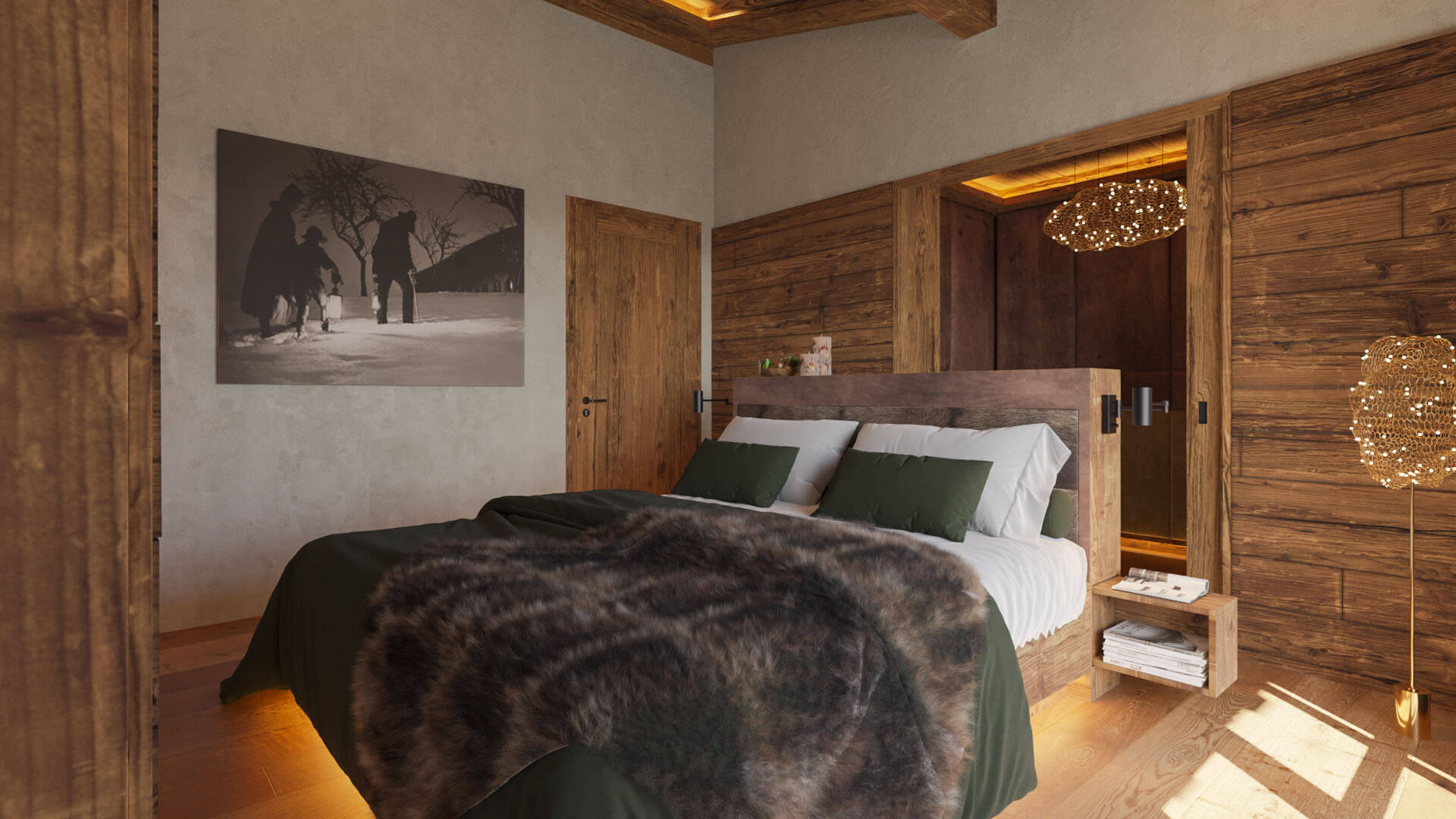 Mountainments TWO Kitzbhel Alpine Chalet with Spa & Home Cinema 3D Render 3D Render, Digital Artwork by gmsvision