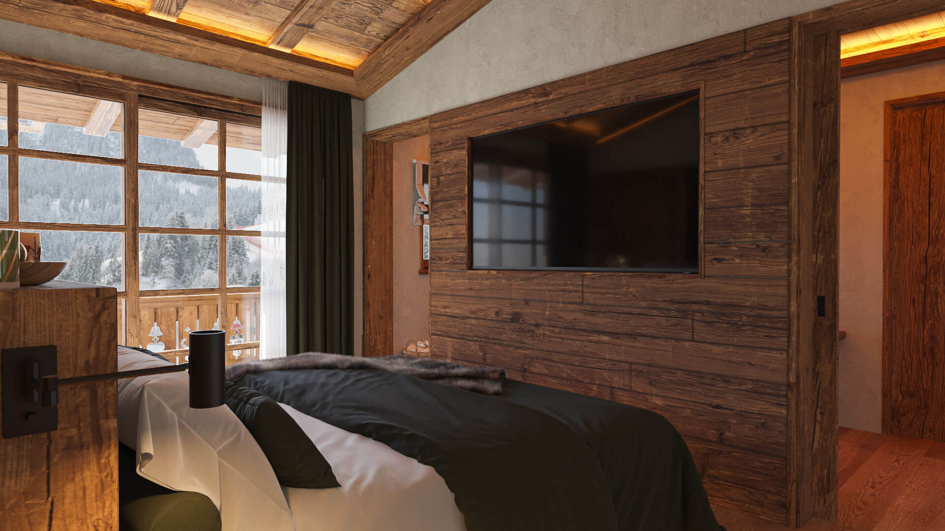 Mountainments TWO Kitzbhel Alpine Chalet with Spa & Home Cinema 3D Render 3D Render, Digital Artwork by gmsvision
