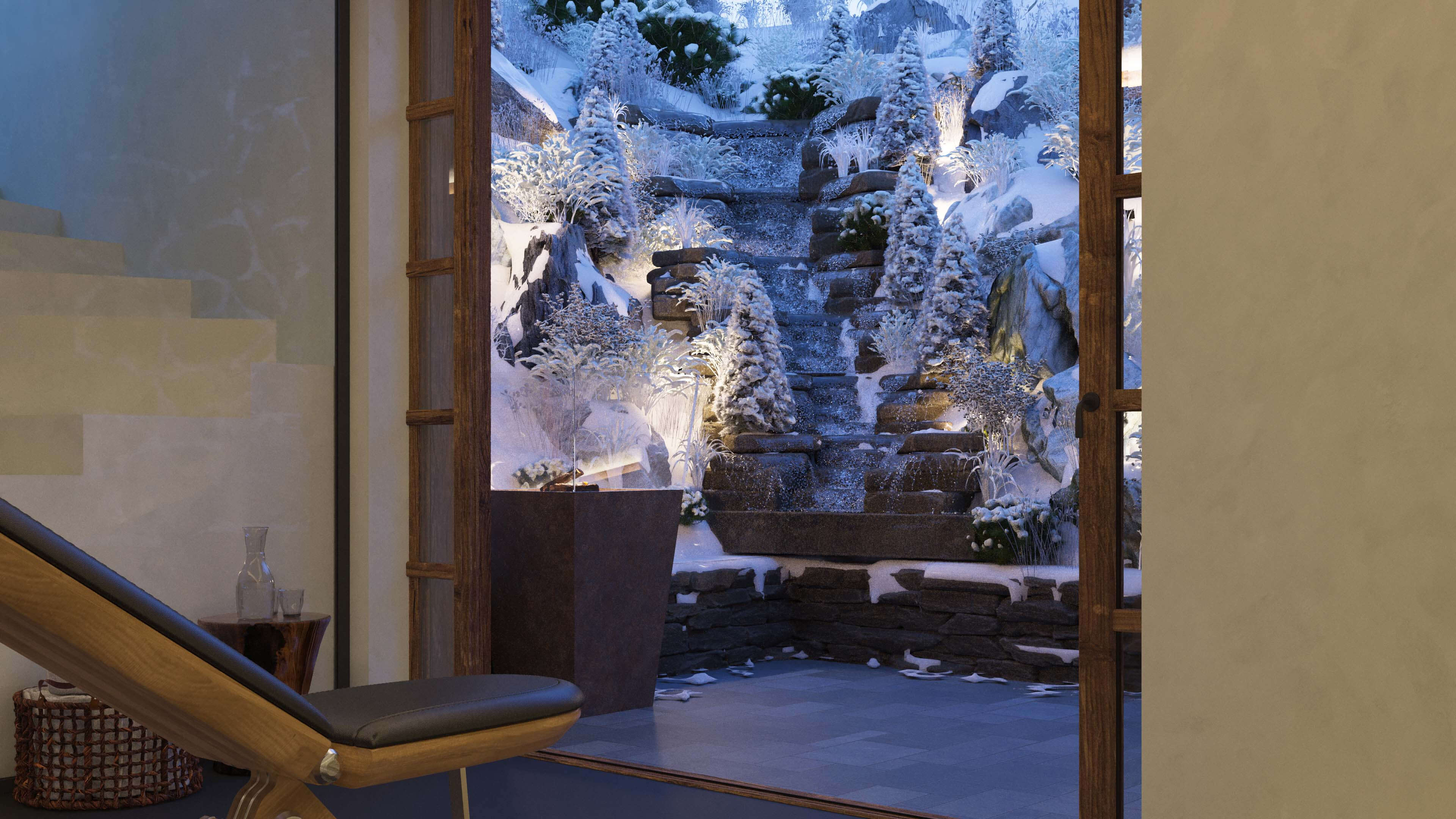 Mountainments TWO Kitzbhel Alpine Chalet with Spa & Home Cinema 3D Render 3D Render, Digital Artwork by gmsvision