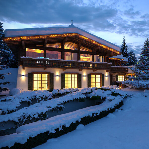 Mountainments TWO Kitzbhel Alpine Chalet with Spa & Home Cinema 3D Render