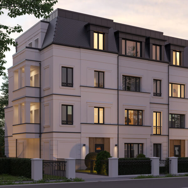 Oberstrae 138 Hamburg  City Villa Rendering & Luxury Apartment Interiors