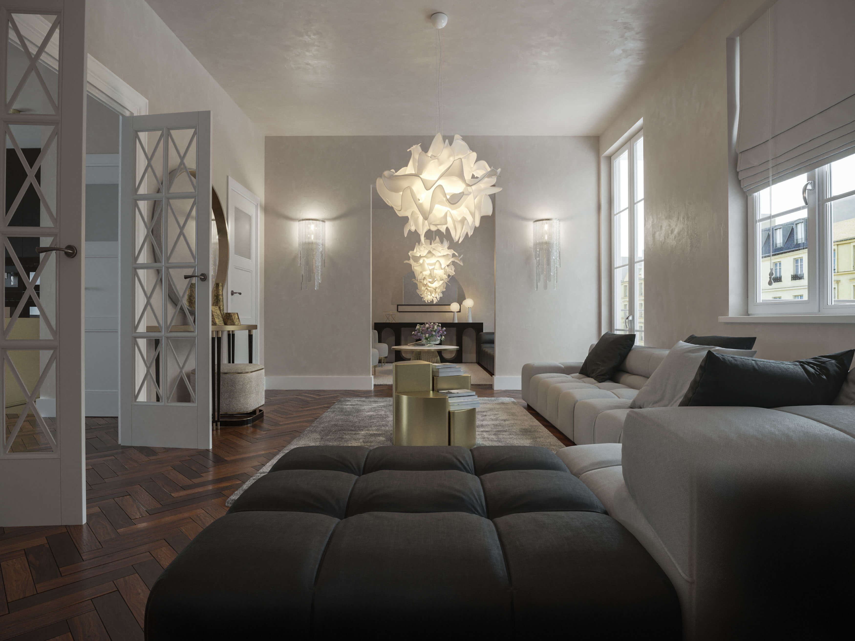 Orchideenstieg Hamburg-Eppendorf Luxury Interior Design & Furnishing CGI 3D Render, Digital Artwork by gmsvision