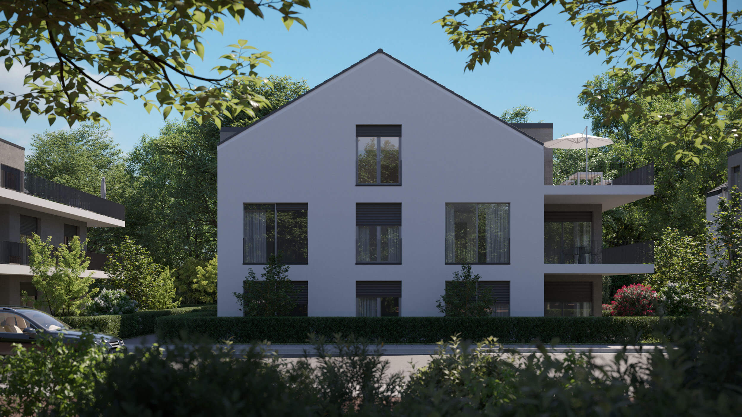 Salinenstrae Wiesbaden Residential Development Rendering & 3D Film 3D Render, Digital Artwork by gmsvision