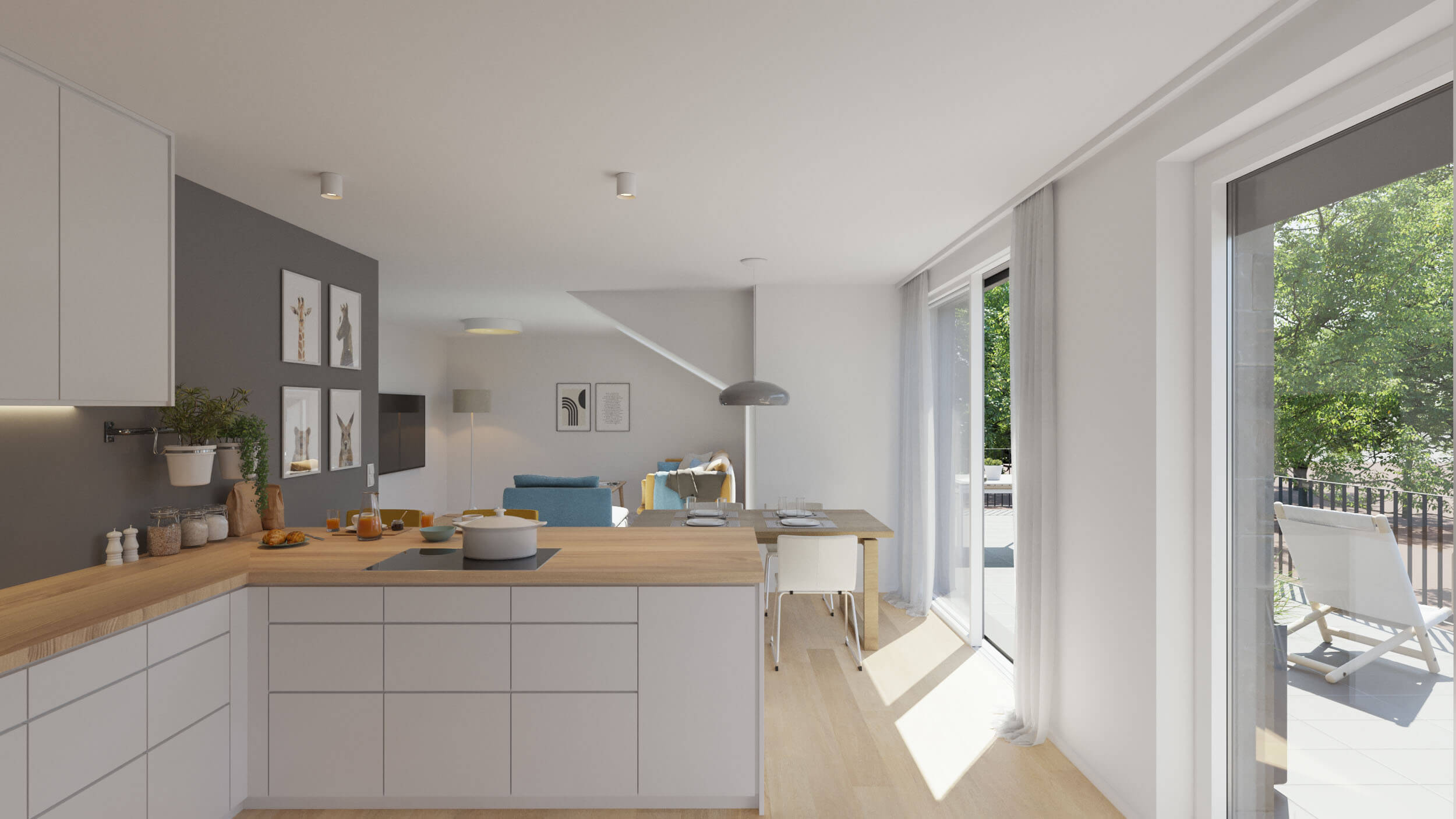 Salinenstrae Wiesbaden Residential Development Rendering & 3D Film 3D Render, Digital Artwork by gmsvision