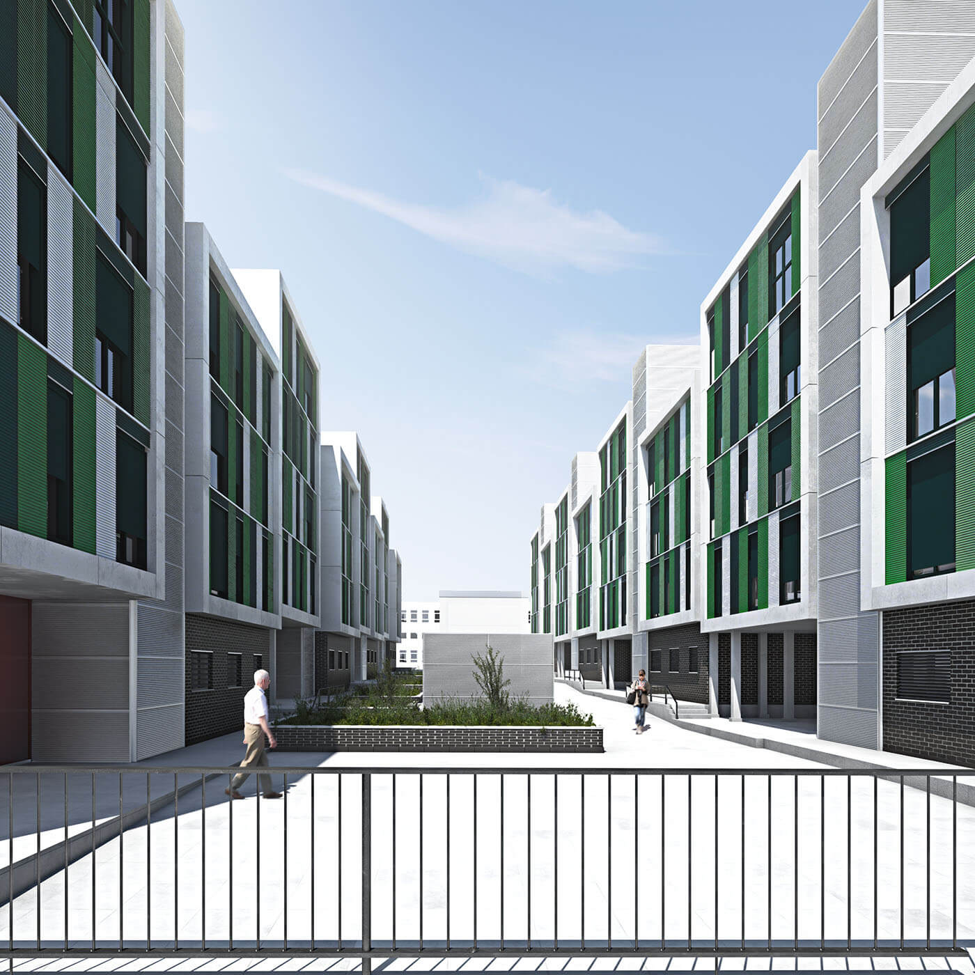Social Housing Parla Madrid 3D Reconstruction of an Existing Building 3D Render, Digital Artwork by gmsvision