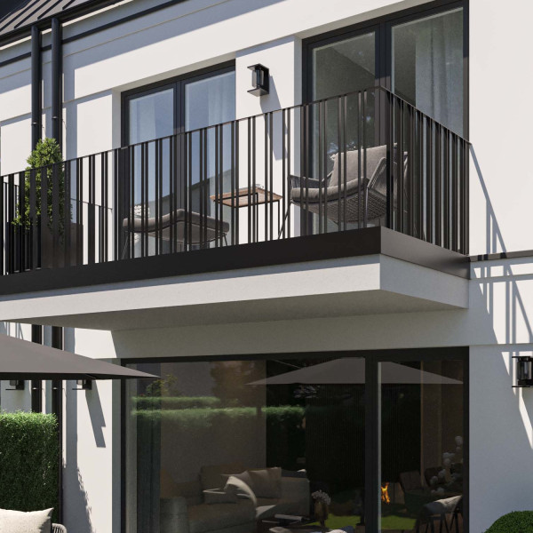 Terraced Houses Munich  Modern Residential Complex 3D Visualization