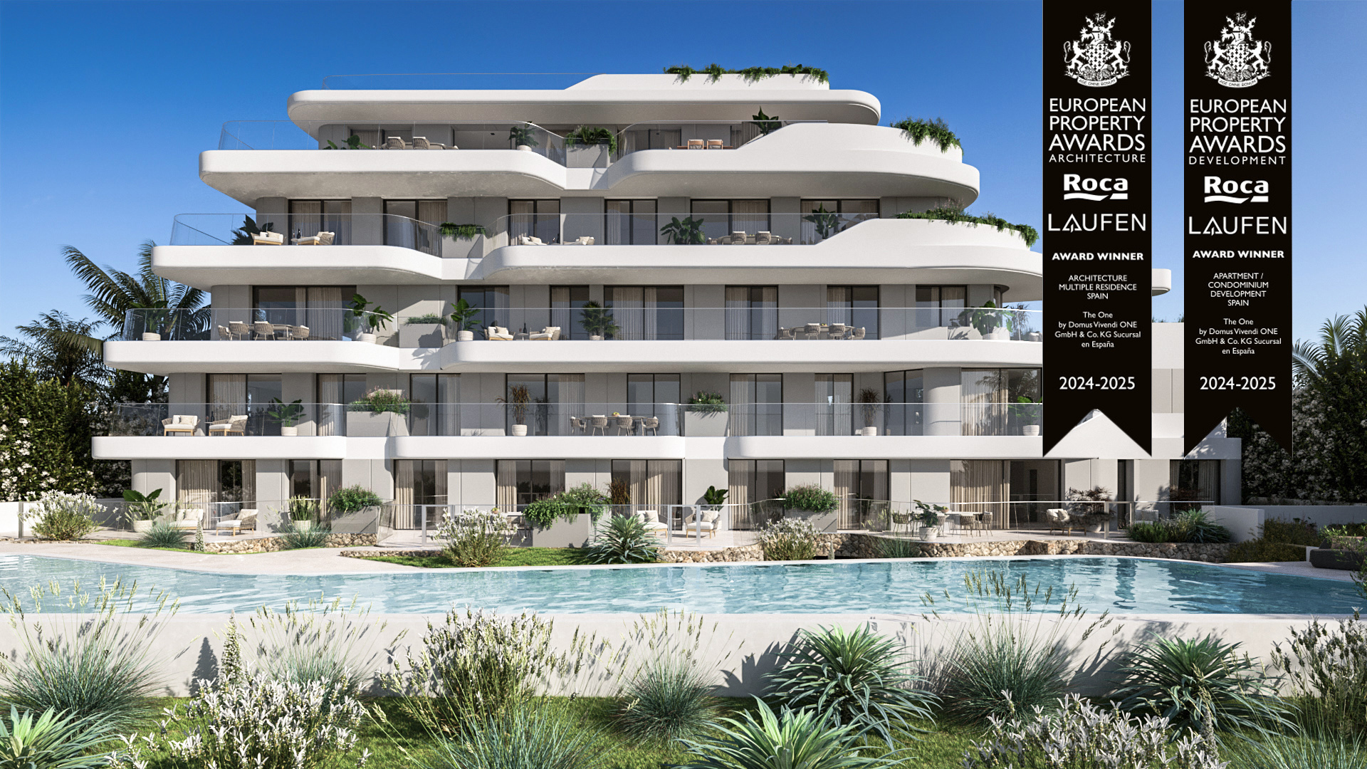 The One Ibiza  Organic Luxury Residence with Rooftop Terrace 3D Visualization 3D Render, Digital Artwork by gmsvision