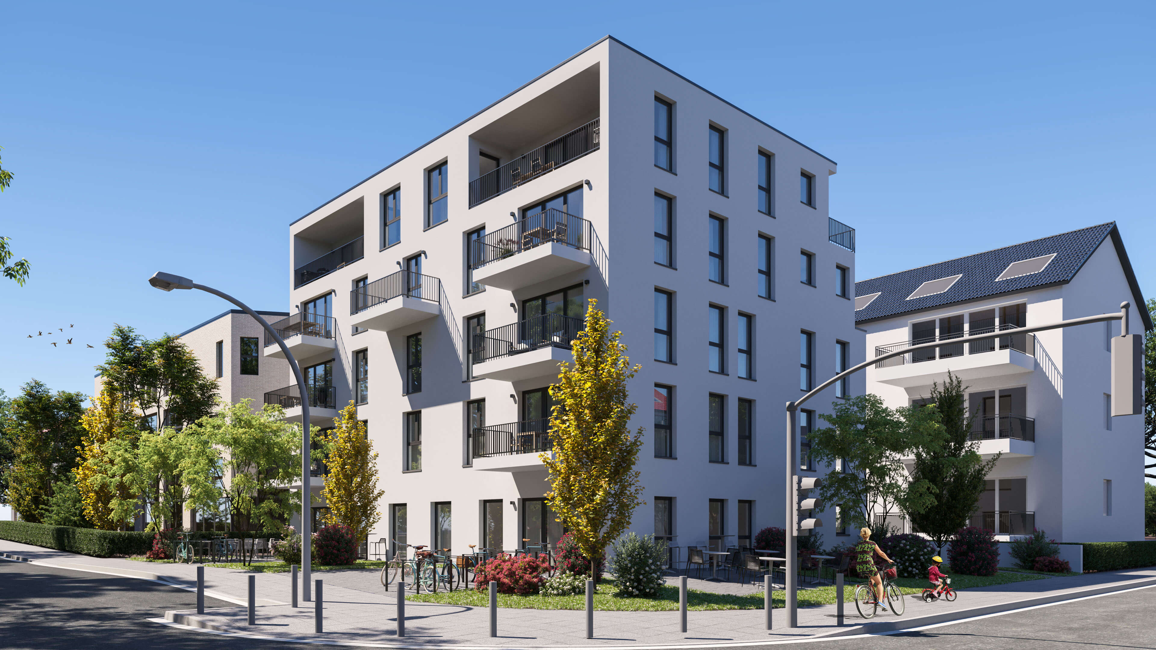 Villa Aurelia Wiesbaden Luxury Residences at Dusk Pre-Construction CGI 3D Render, Digital Artwork by gmsvision