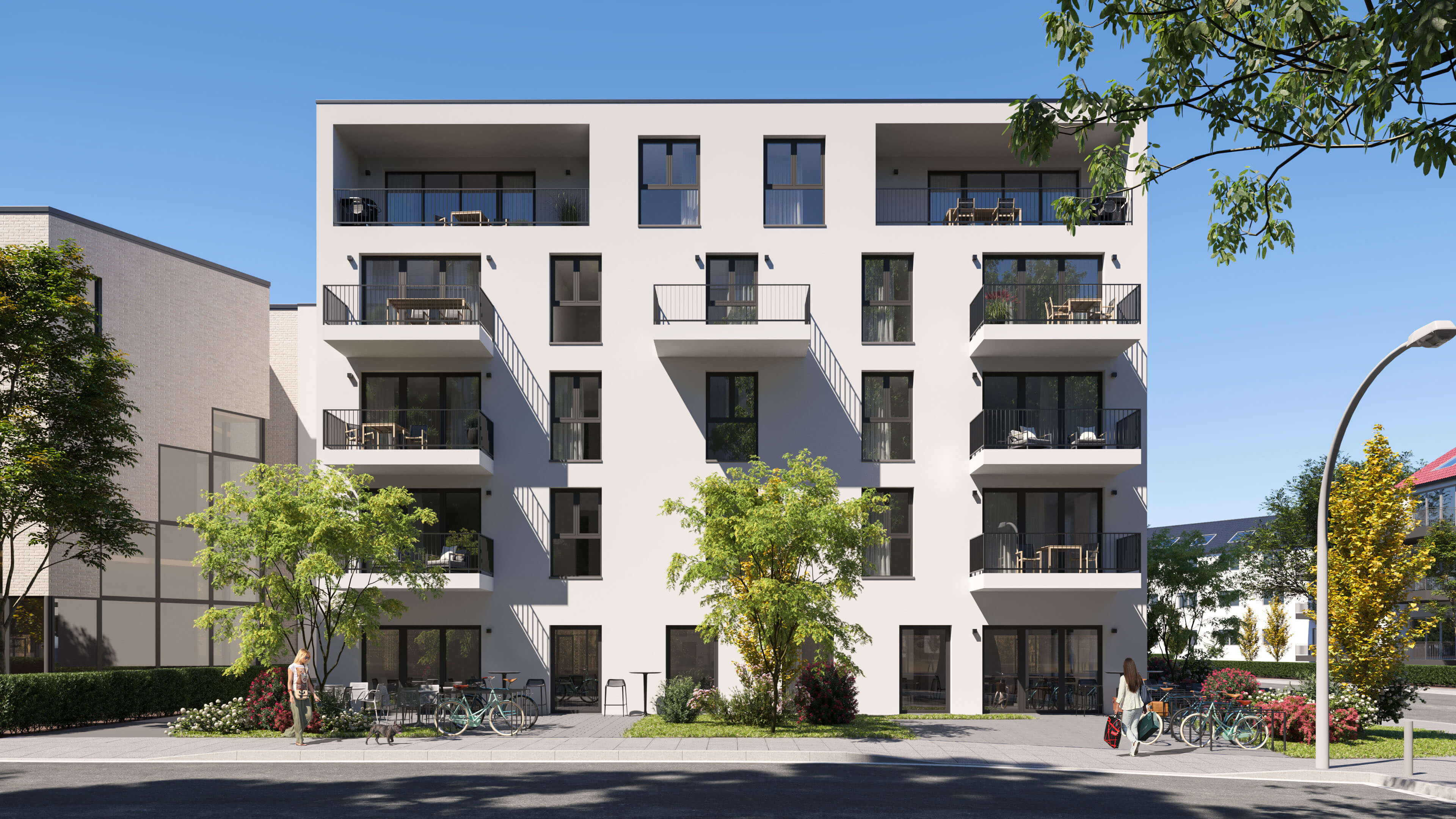 Villa Aurelia Wiesbaden Luxury Residences at Dusk Pre-Construction CGI 3D Render, Digital Artwork by gmsvision