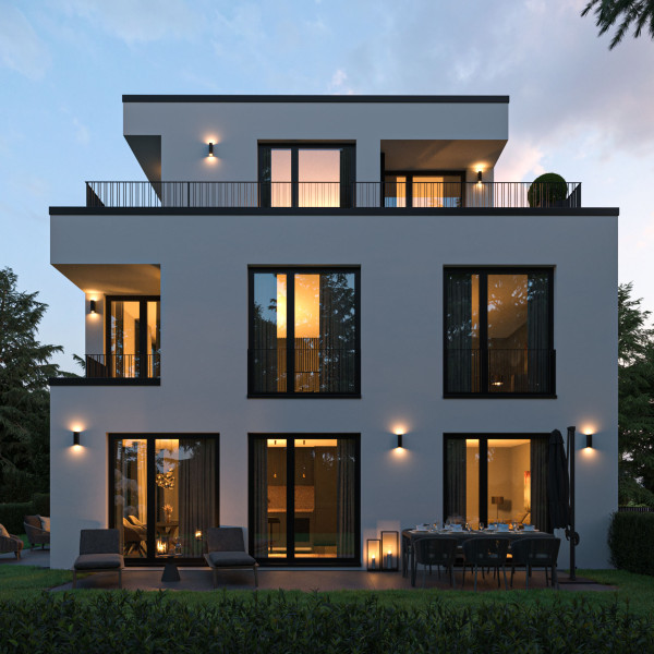 WB61 Munich-Pasing  Residential Project Rendering at Dusk & Daylight
