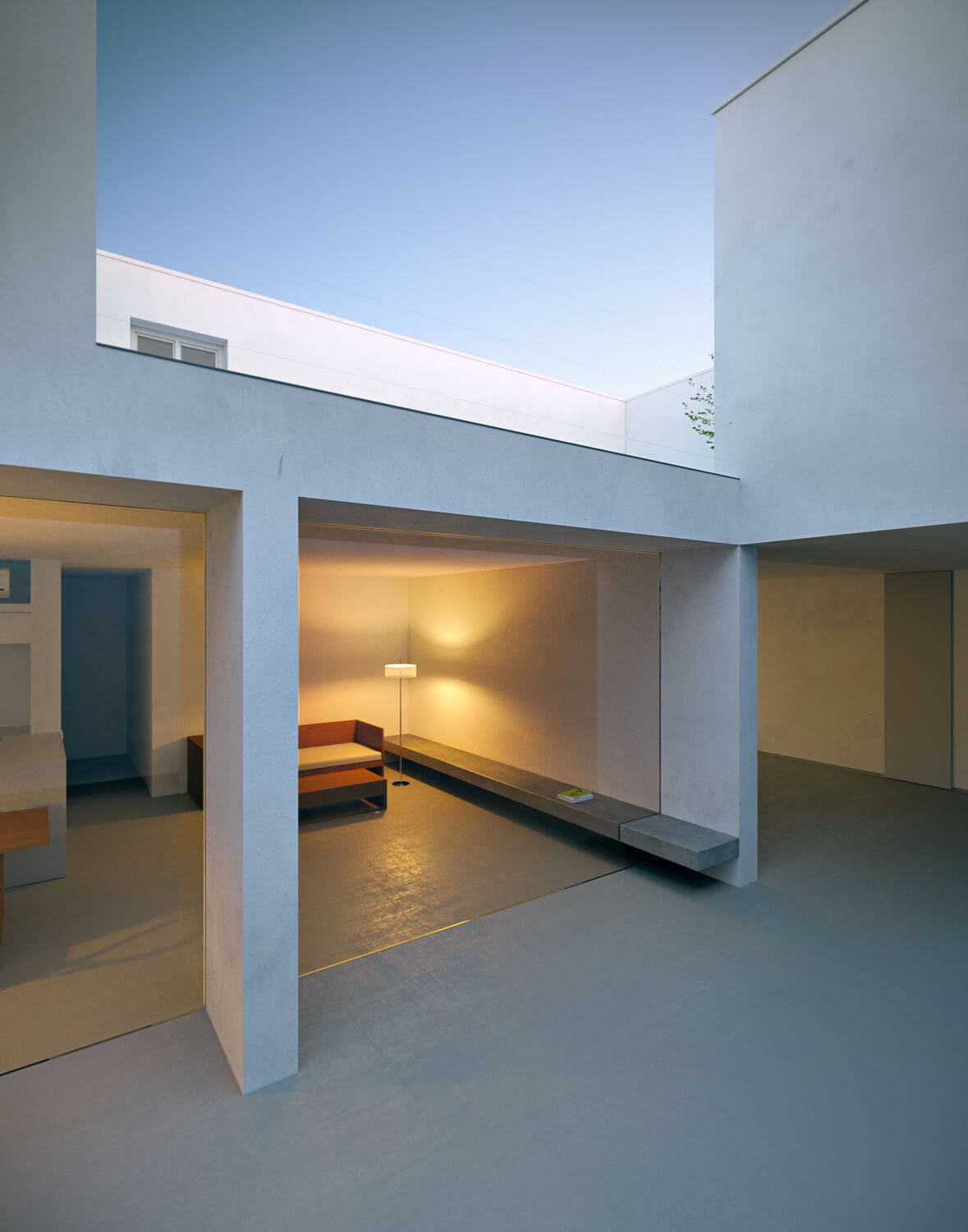 White Cave House Japan Minimalist Architecture Rendering Light & Shadow 3D Render, Digital Artwork by gmsvision