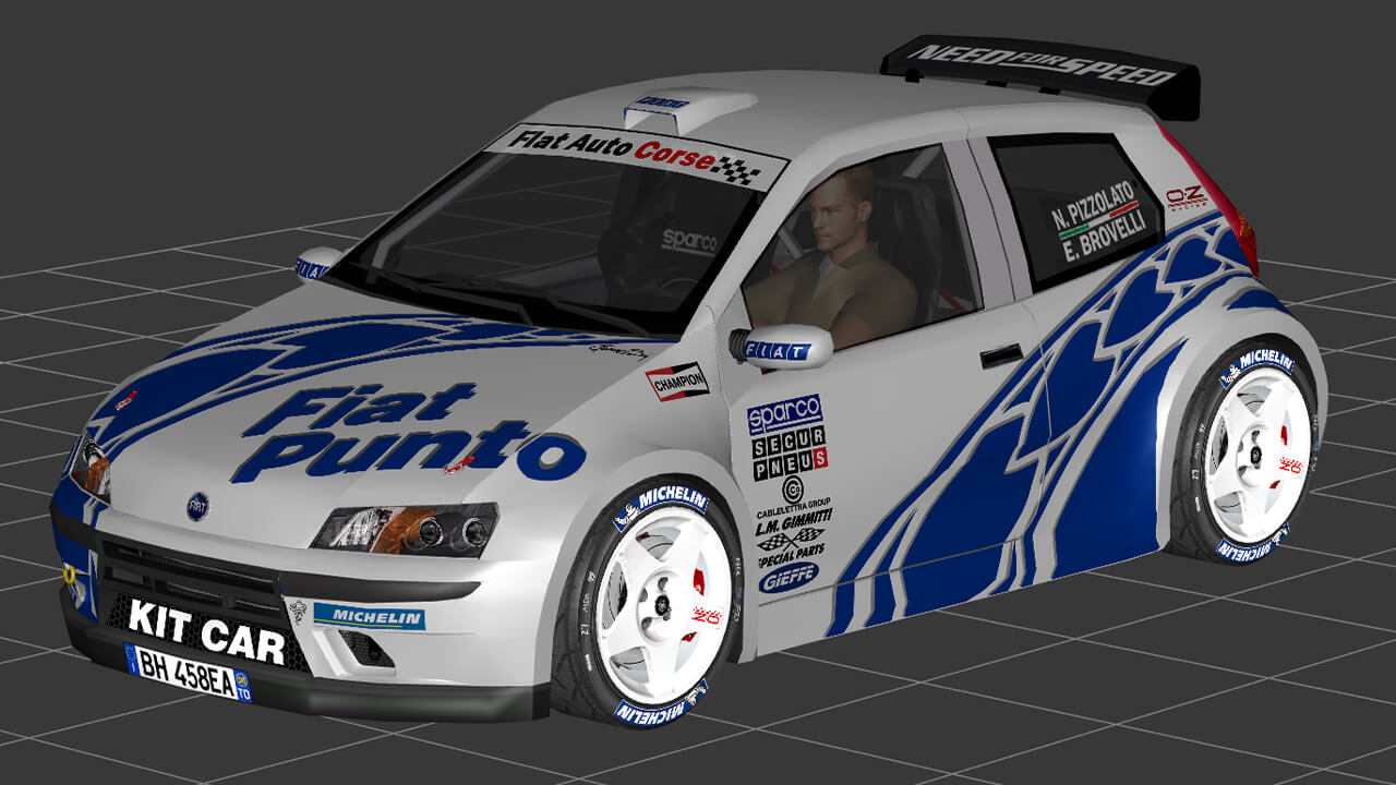 Fiat Punto S1600 Kit Car 3D Model