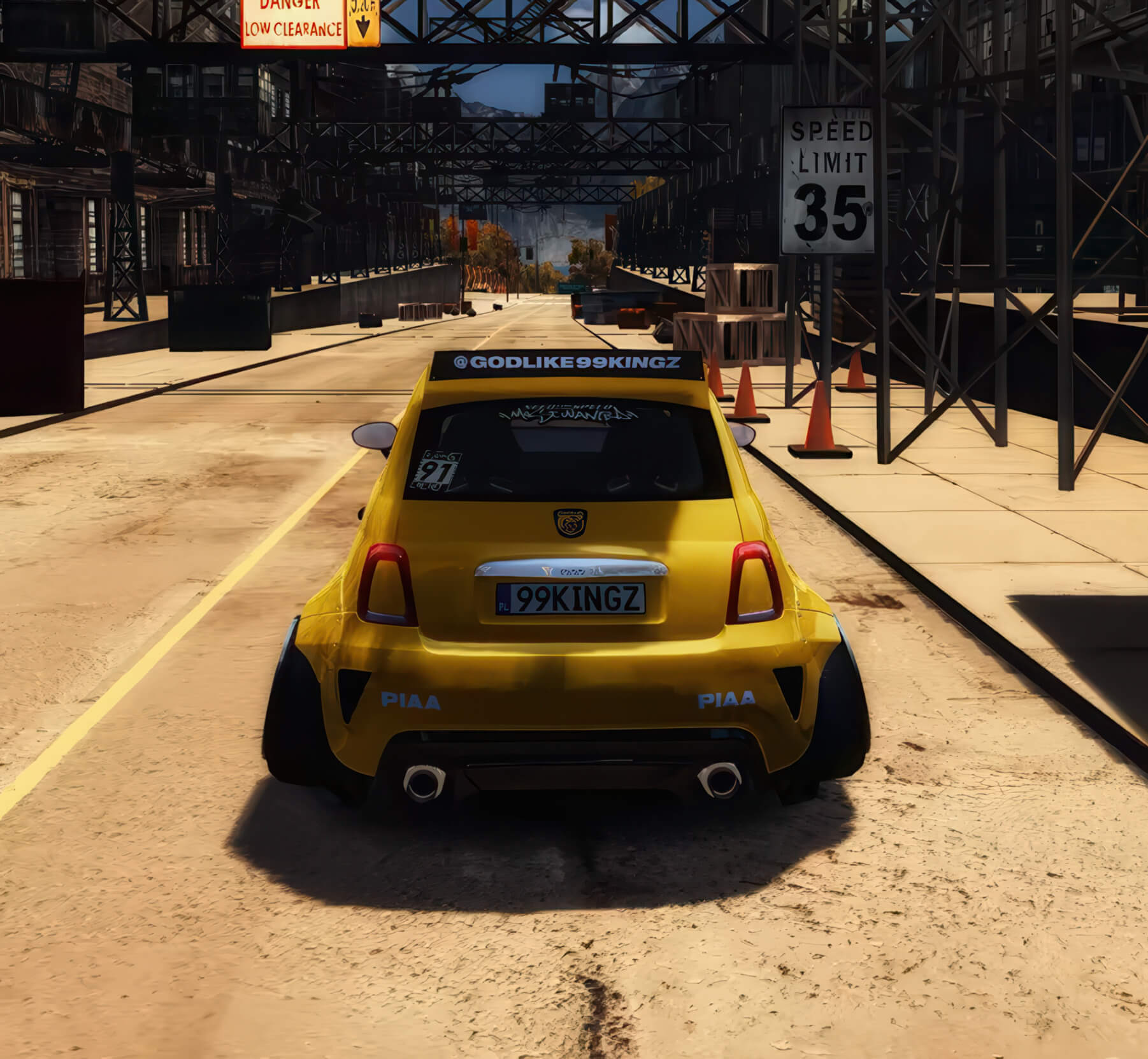 Abarth 500 Wide Body in Need for Speed Most Wanted 2005 3D Render, Digital Artwork by godlike99kingz