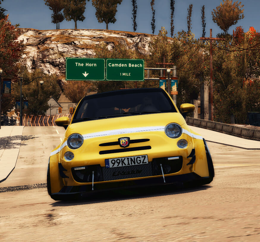 Abarth 500 Wide Body in Need for Speed Most Wanted 2005 3D Render, Digital Artwork by godlike99kingz