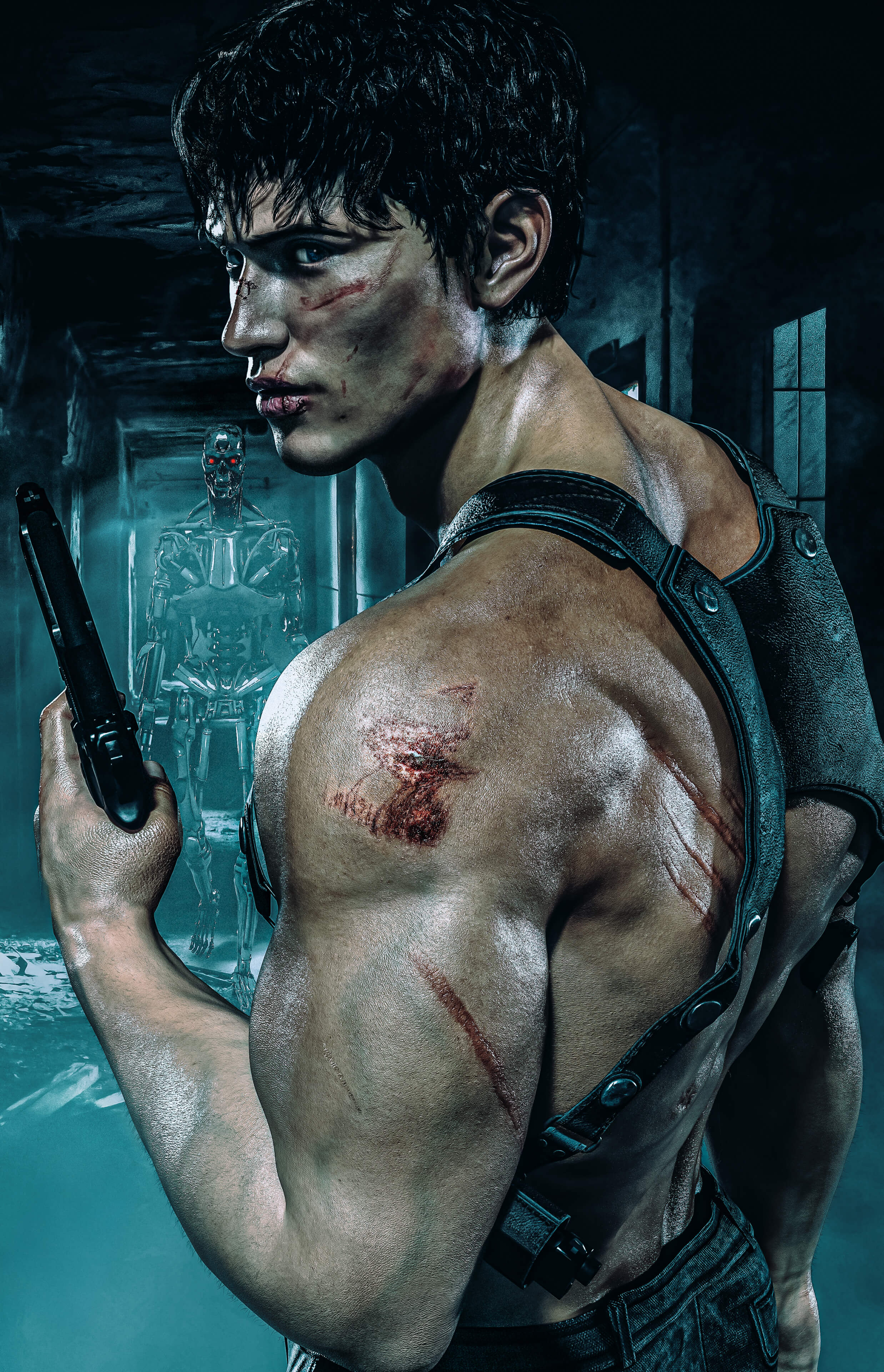 John Connor 3D Render, Digital Artwork by golfche