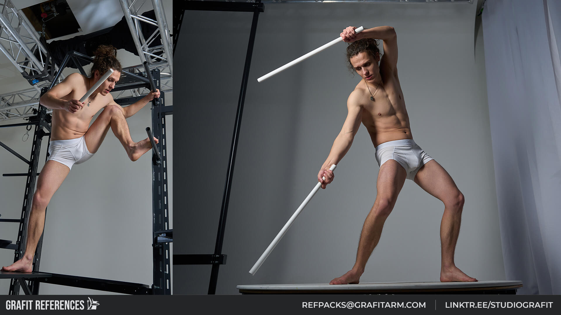 1900 Male Dynamic and Combat Poses Reference Photo Set