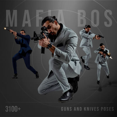 3100+ Mafia Boss — Guns and Knives Poses