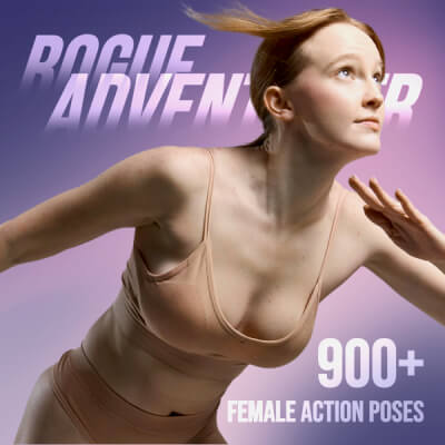 900+ Rogue Adventurer Female Action Pose References