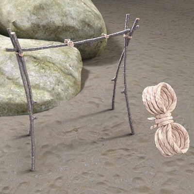 Captive carrying pole for Daz Studio Daz Content