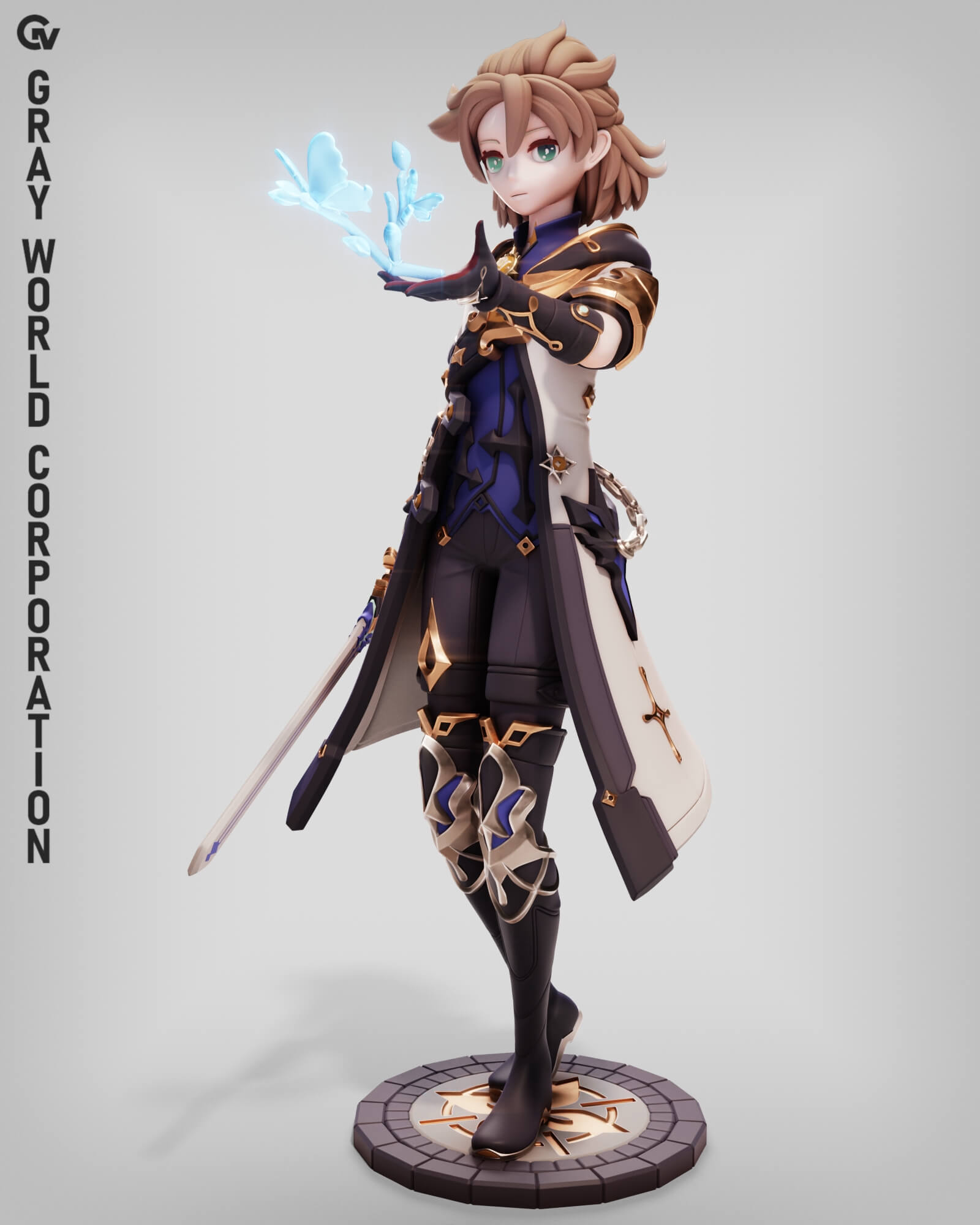 Albedo Kreideprinz 4 - Genshin Impact 3D Model