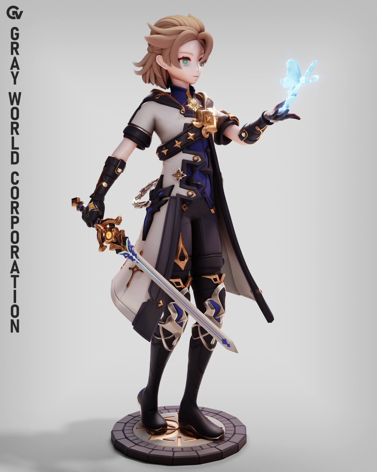 Albedo Kreideprinz 4 - Genshin Impact 3D Model