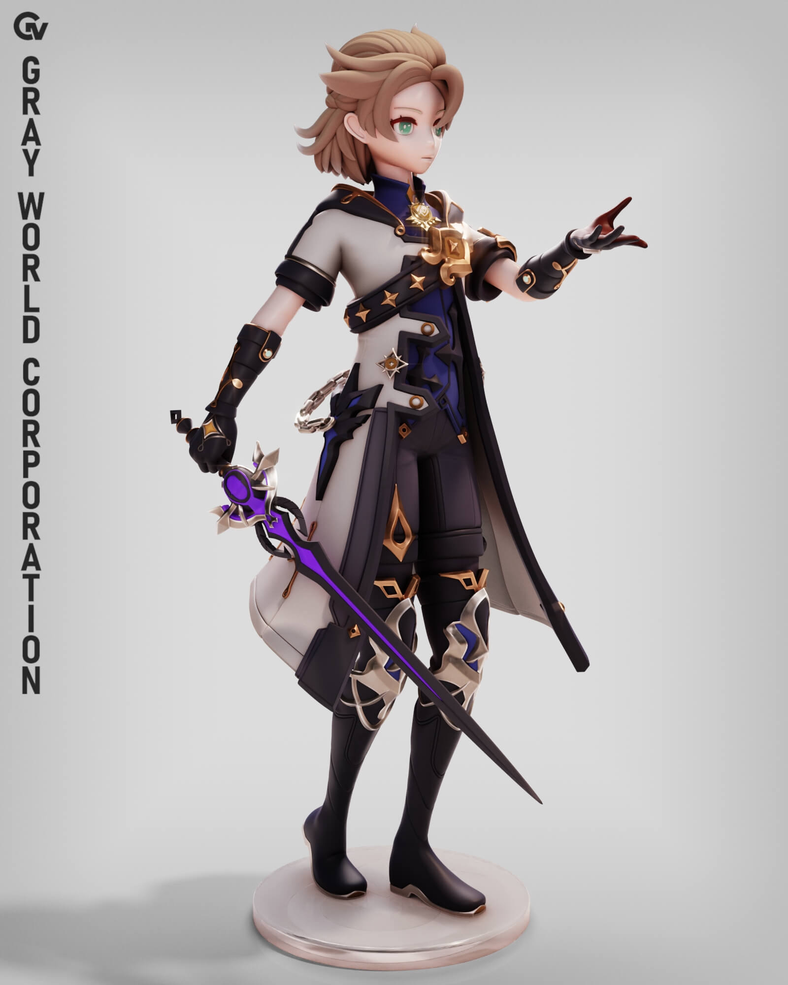 Albedo Kreideprinz 4 - Genshin Impact 3D Model