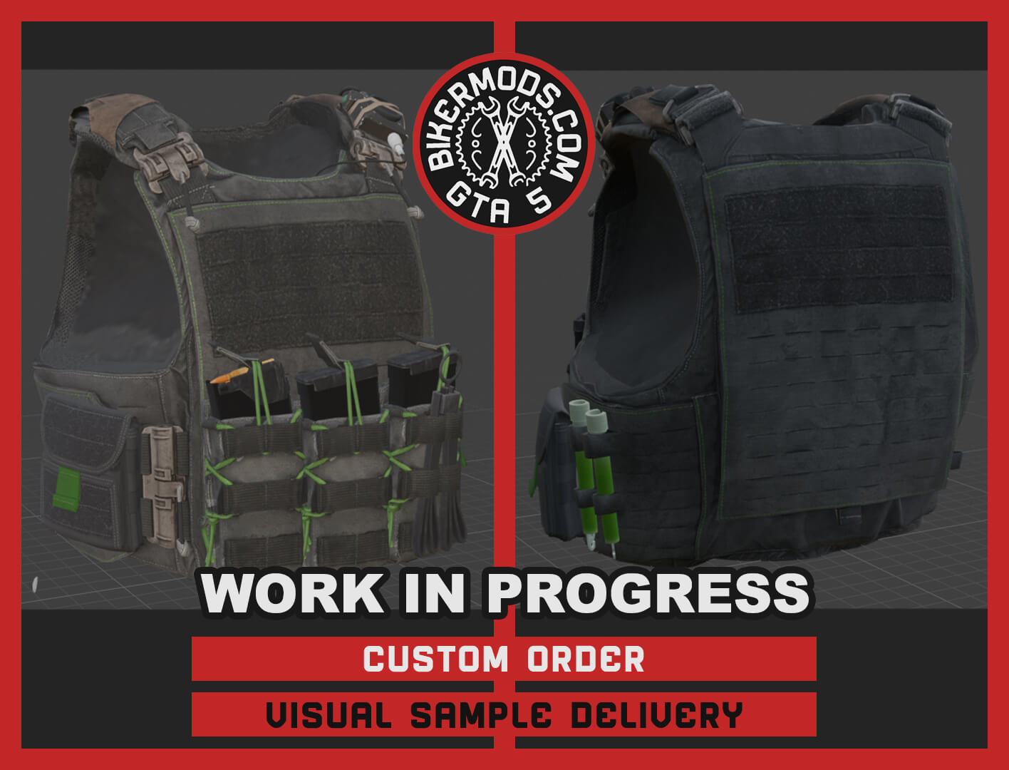 Army Combat Vest 3D Render, Digital Artwork by gtabikermods