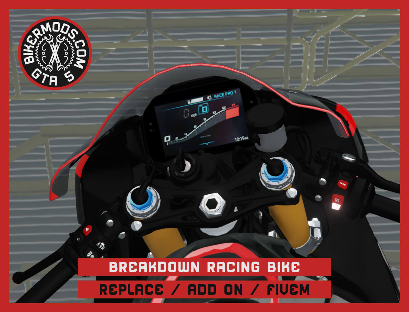 BMW Style Racing Sport Motorcycle 3D Render, Digital Artwork by gtabikermods