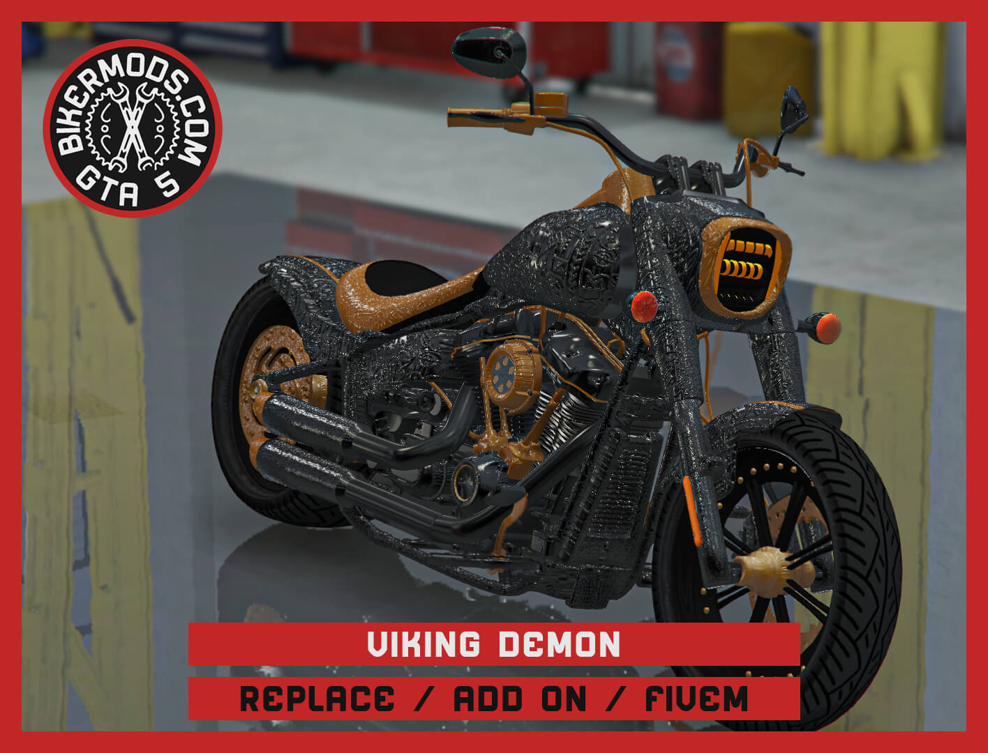 Custom Motorcycle 3D Render, Digital Artwork by gtabikermods