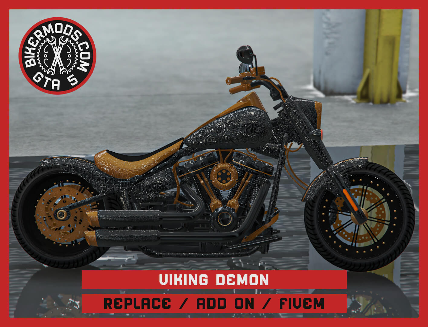 Custom Motorcycle 3D Render, Digital Artwork by gtabikermods