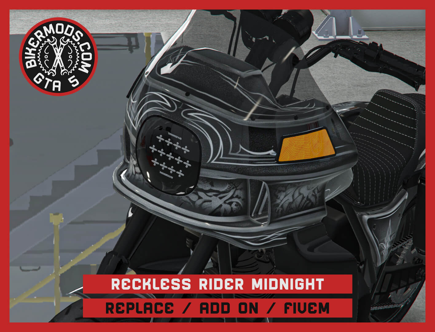 Custom Paintjob on Motorcycle 3D Render, Digital Artwork by gtabikermods