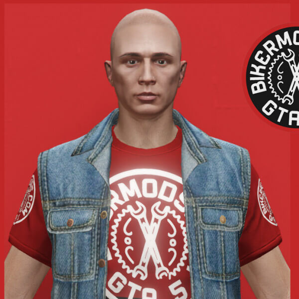 Denim Daring Biker Vest Fashion Roleplay GTA
