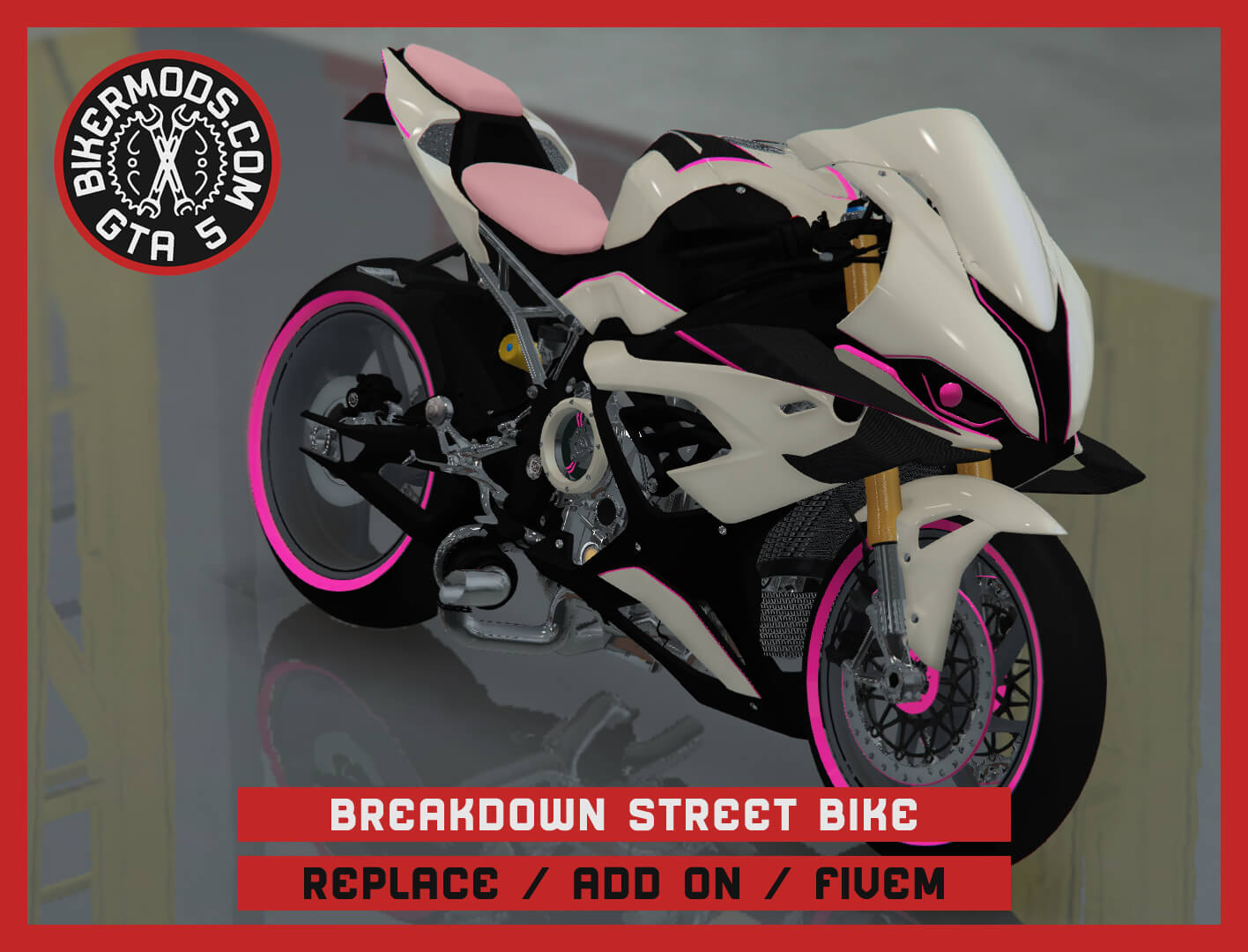 Girl Motorcycle 3D Render, Digital Artwork by gtabikermods