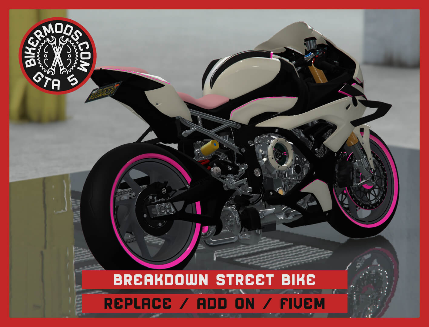 Girl Motorcycle 3D Render, Digital Artwork by gtabikermods